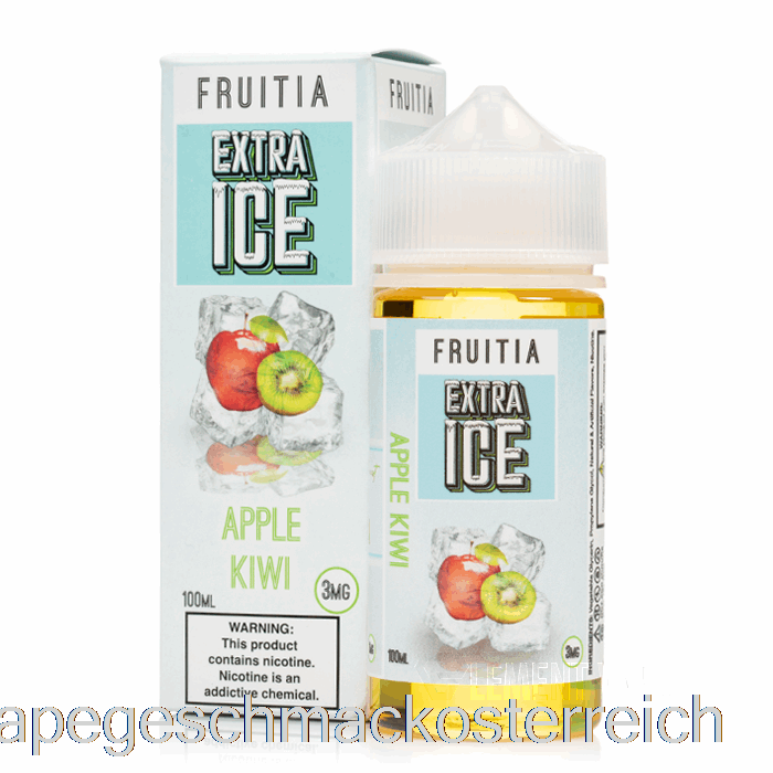 Apfel-Kiwi – Extra Eis – Fruitia – 100 Ml, 0 Mg Vape-Geschmack